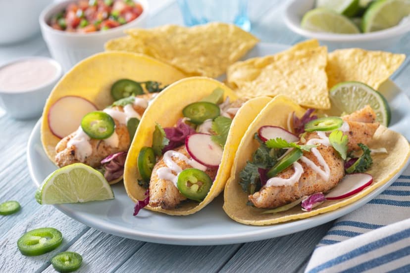 Tacos de pescado picante