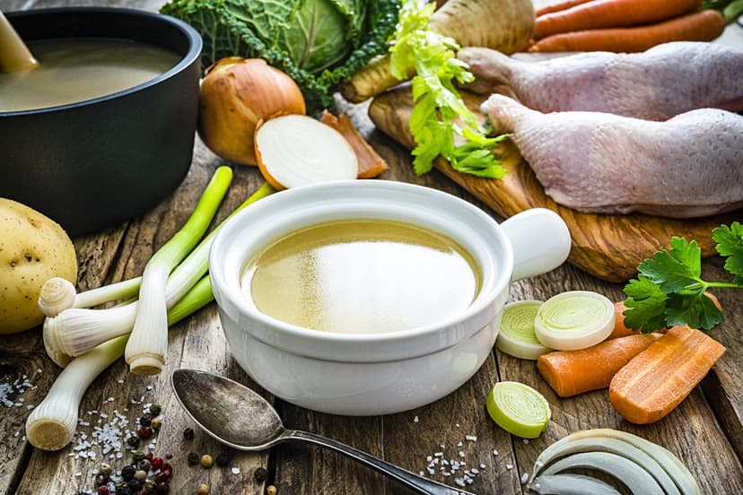 caldo de puchero yucateco con verduras