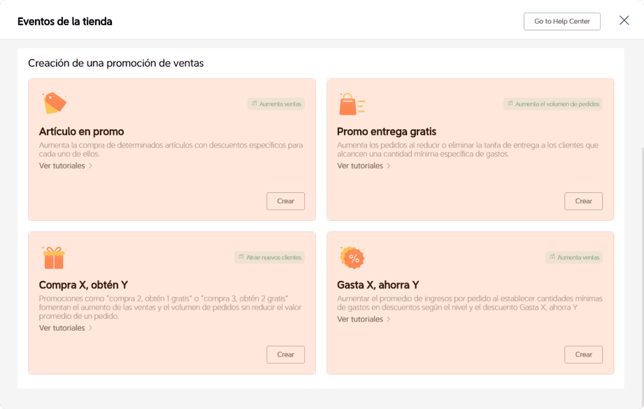 Aprende el paso a paso para autogestionar tus propios eventos promocionales en DiDi Tienda, podrás elegir entre cuatro tipos de promociones distintas y configurarlas acorde a tus nececidades.