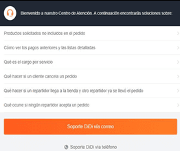 DiDi Tienda orden cancelada, cuentanos que pasó