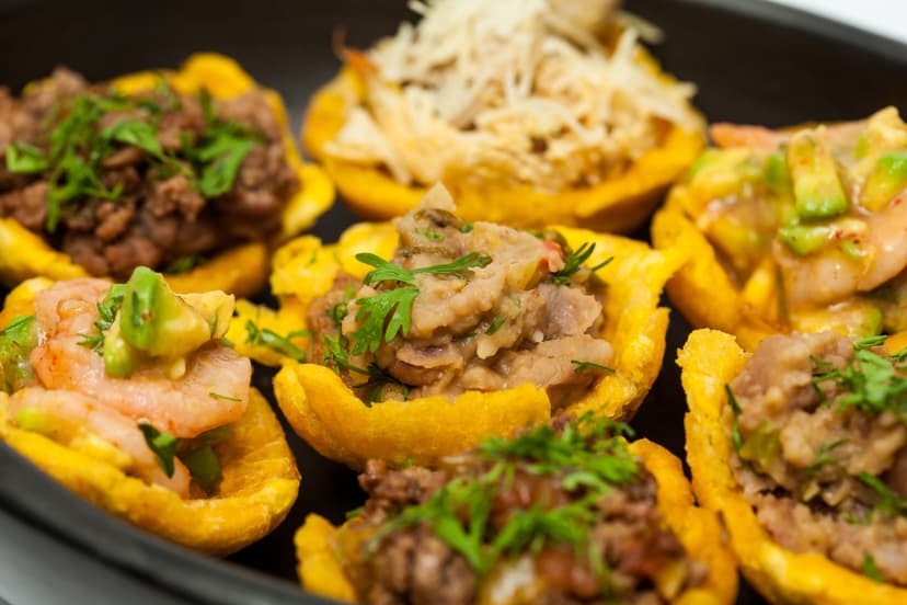 Patacones colombianos.