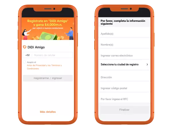 Como Registrarse en DiDi Amigo