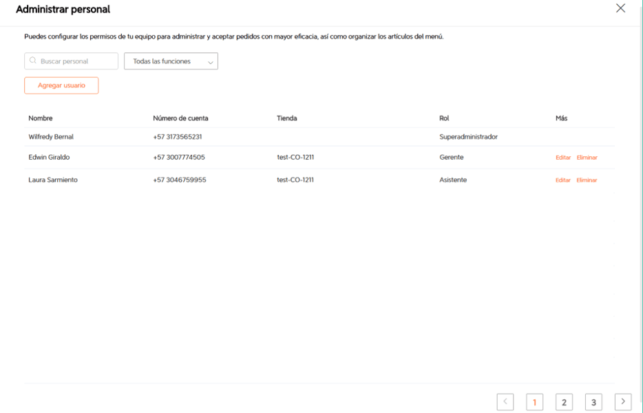 Conoce cómo crear, editar y eliminar los usuarios que emplea tu equipo de trabajo para operar la tienda en DiDi Store.