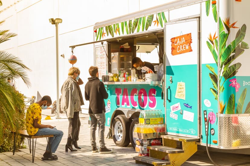 Puesto de tacos de guisado