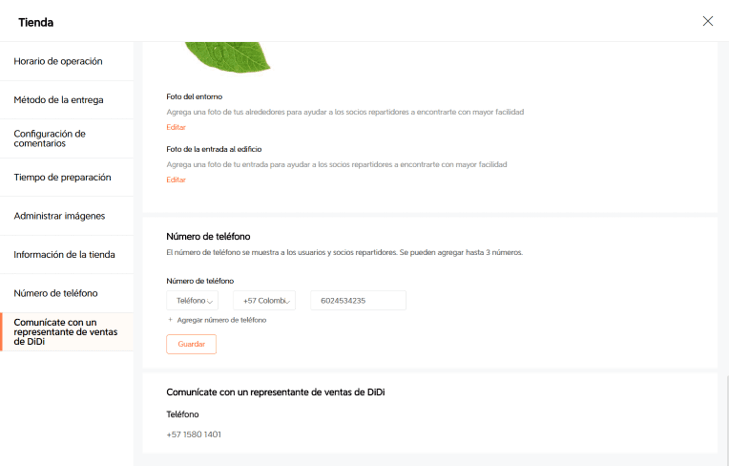 Presiona Comunicate con un representante de ventas de DiDi y tendras el numero de contacto y listo