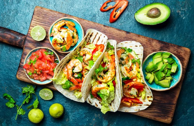 Ricos tacos de camarón