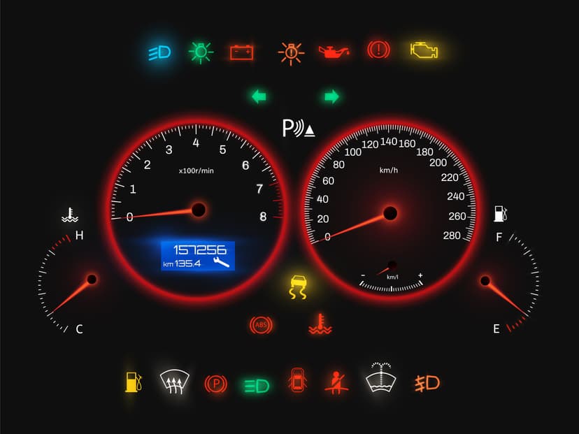 Símbolos completos que puedes encontrar en el tablero de un automóvil